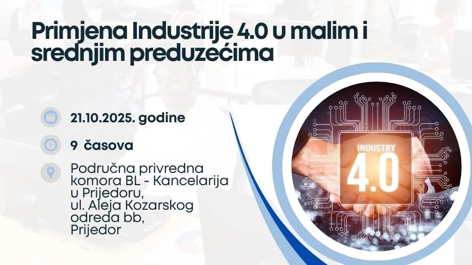 Radionica „Primjena Industrije 4.0 u malim i srednjim preduzećima“ u Prijedoru