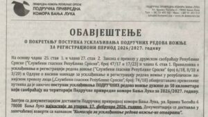 Obavještenje o pokretanju postupka usklađivanja područnih redova vožnje
