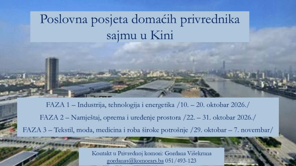 Poslovna posjeta domaćih privrednika sajmu u Kini